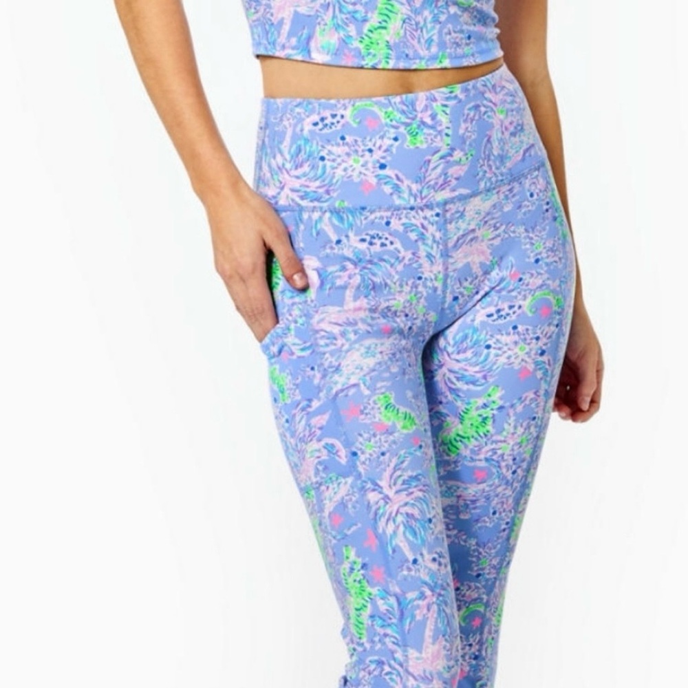Lilly Pulitzer NWT Small Luxletic weekender high rise Leggings turtle package